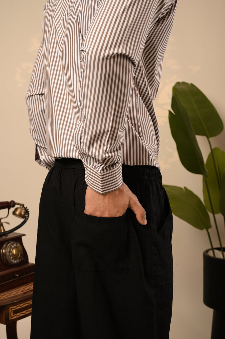 Black Linen Pant